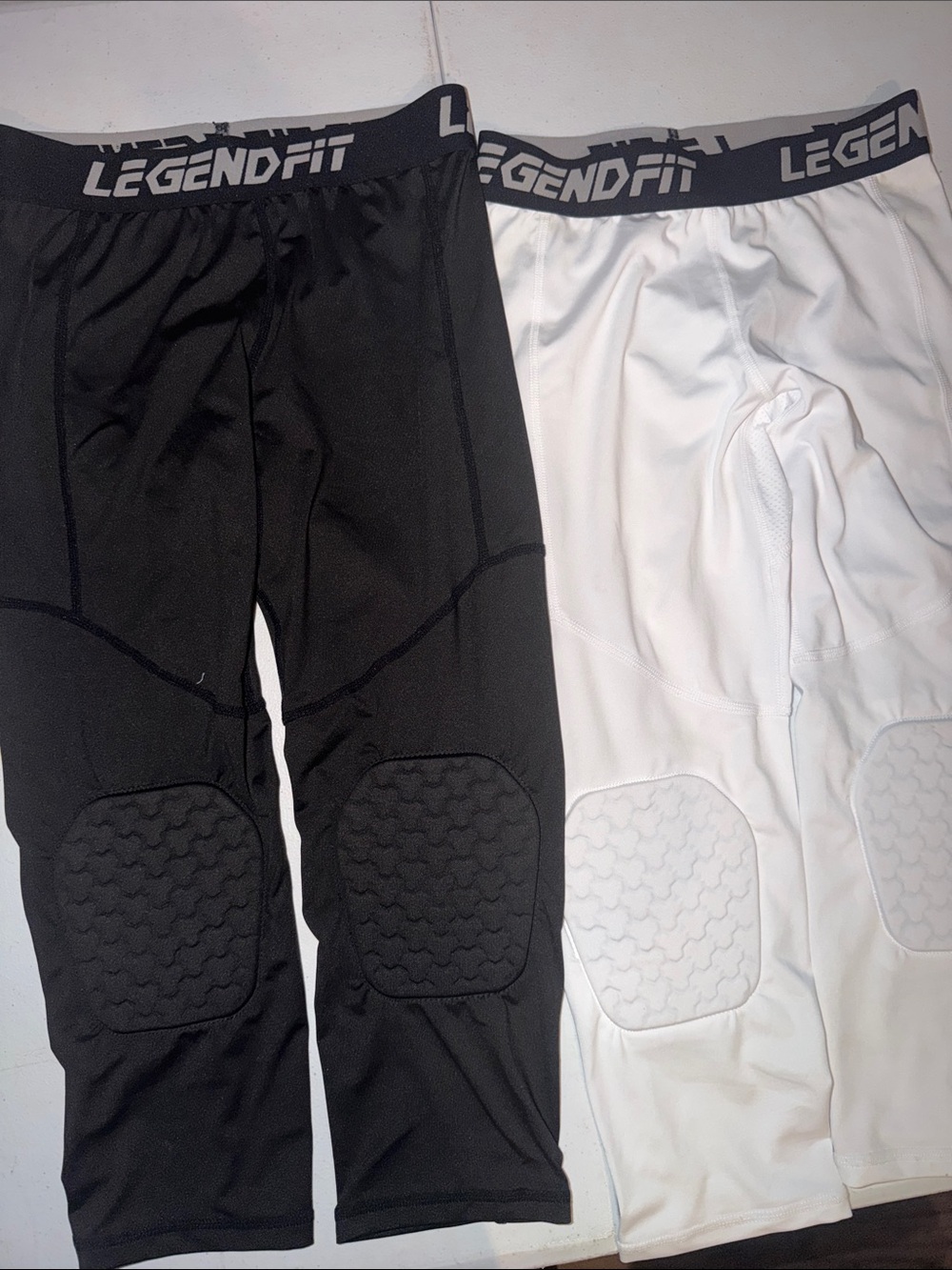 Kids Padded Leggings - Black & White